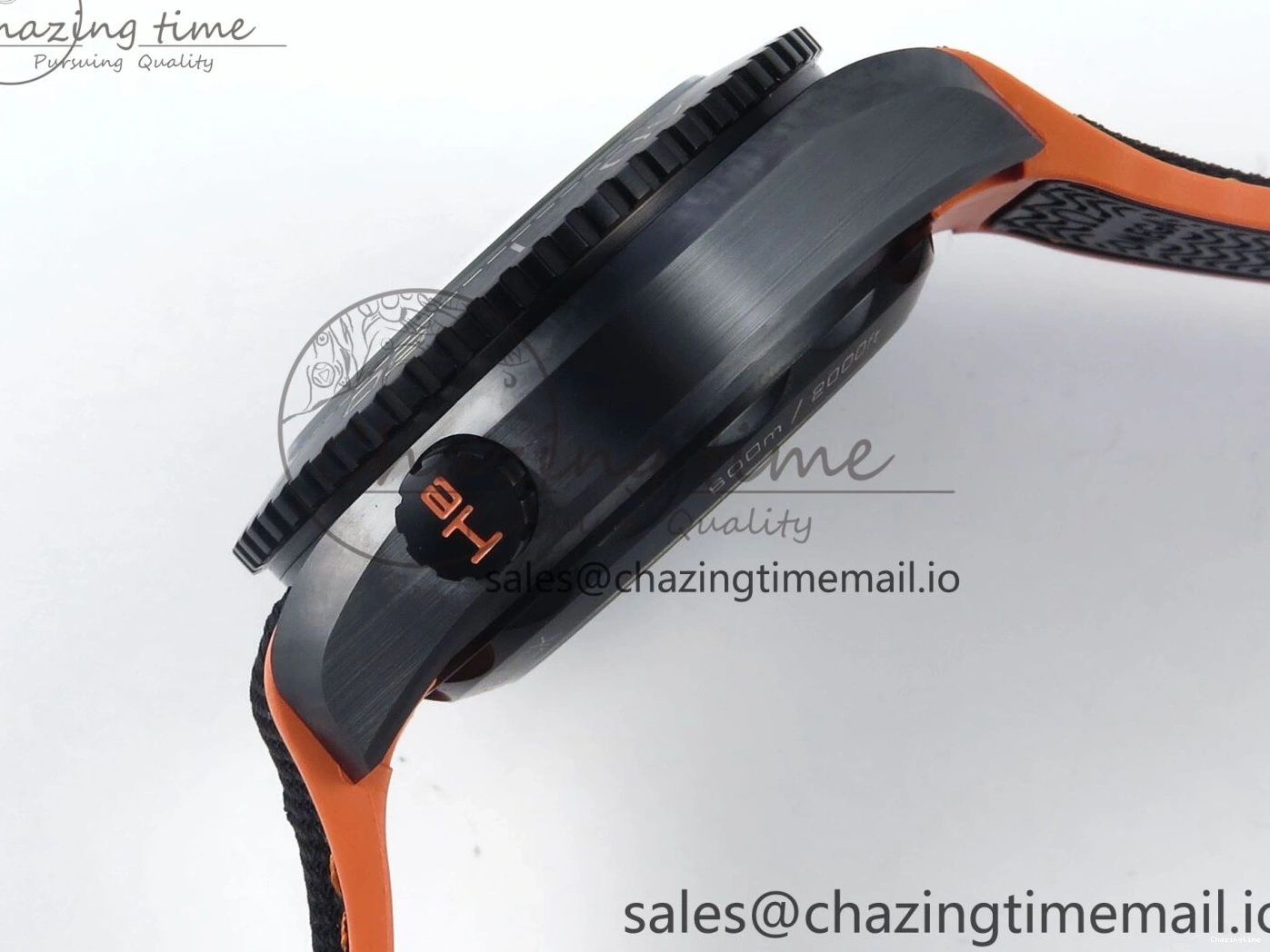 0520 Attractive Planet Ocean Master Chronometer 600M 45.5mm SCF 1:1 Best Edition Black Orange Bezel Black Dial on Black Rubber Strap A9900 Super Clone 7668